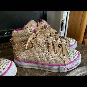 Twinkle toes golden shoes